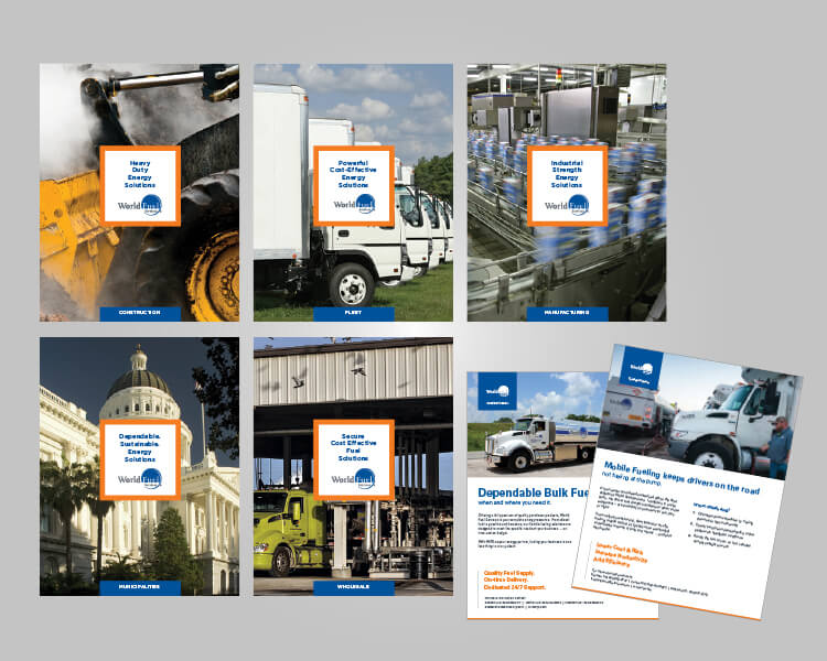 Folder designs for fuel and energy services